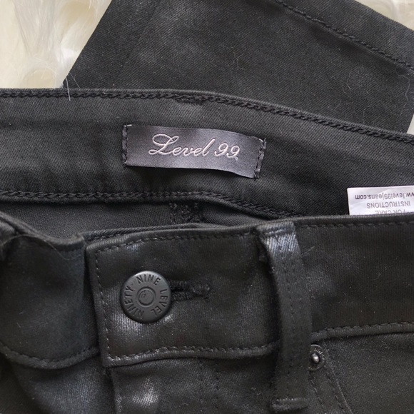 Level 99 Forever Black Liza Skinny Coated Jeans - Picture 3 of 6